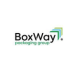 BoxWay Packaging Group logo on teal background representing BoxWay packaging solutions and branding.